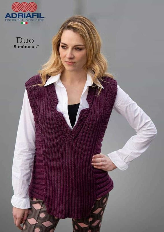 Gilet Sambucus con filato Duo