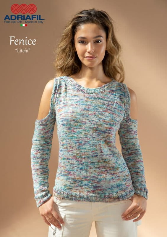 Pull Donna Litchi fatto con filato Fenice Pull Donna Litchi fatto con filato Fenice