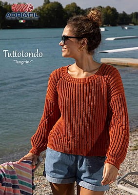 Maglia donna manica lunga fatta a mano con filato Adriafil Tuttotondo Maglia donna manica lunga fatta a mano con filato Adriafil Tuttotondo