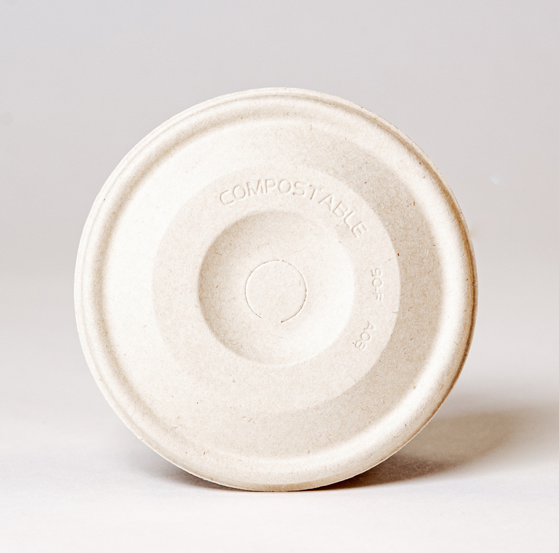Bagasse Lid -Straw Hole: 1000 Ct Case Bagasse Lid -Straw Hole: 1000 Ct Case