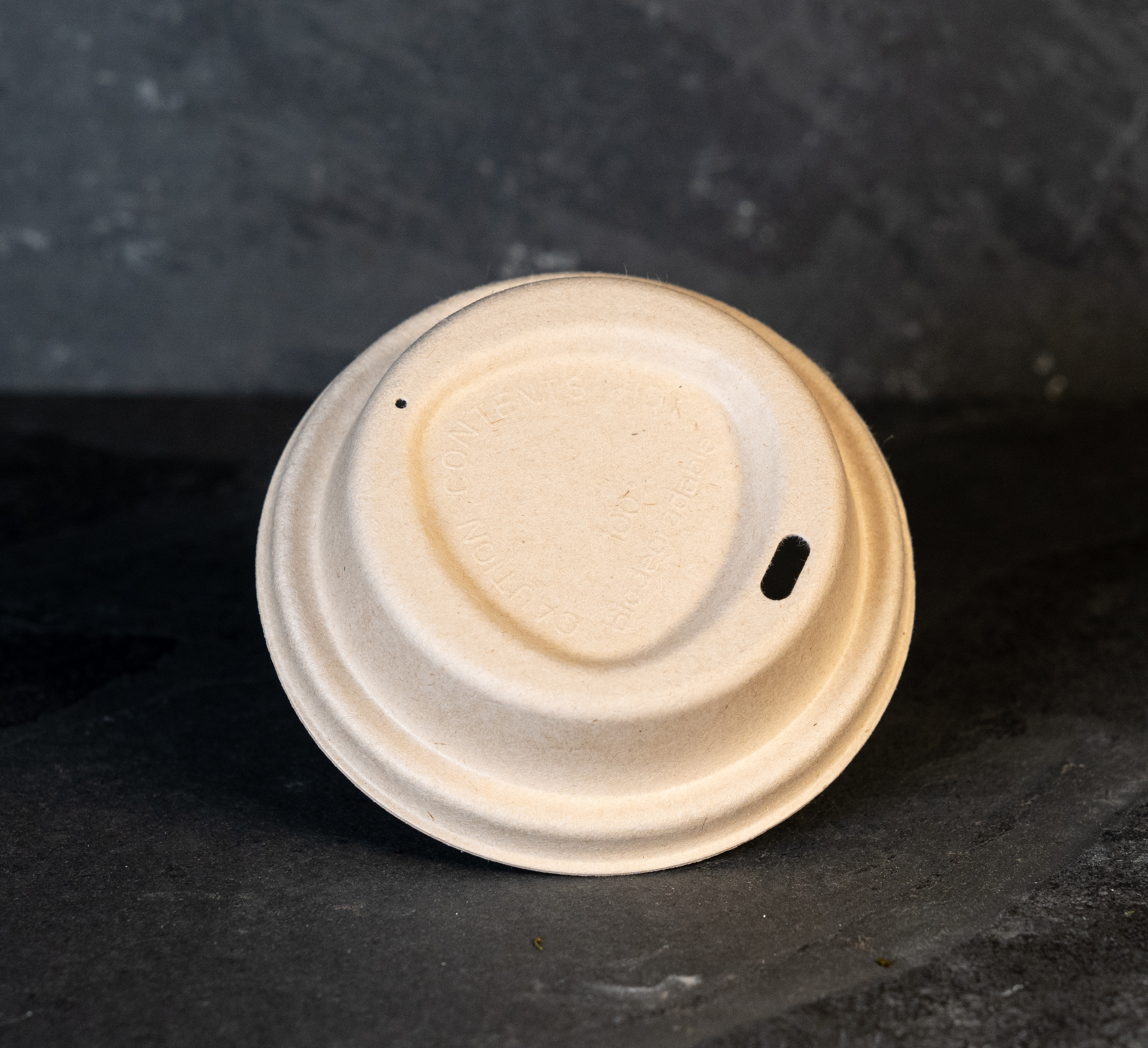 Bagasse Lid - Coffee Lid: 1000 Ct Case Bagasse Lid - Coffee Lid: 1000 Ct Case