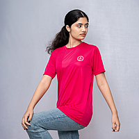 Round Neck Dry Fit | Rani Pink