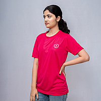 Round Neck Dry Fit | Rani Pink