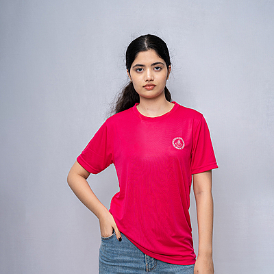 Round Neck Dry Fit | Rani Pink