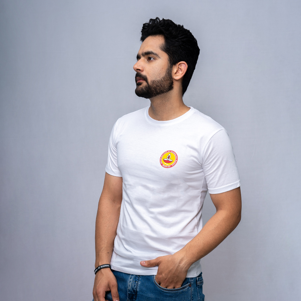 Round Neck Unisex T - Shirt | White | IITM Roots Round Neck Unisex T - Shirt | White | IITM Roots