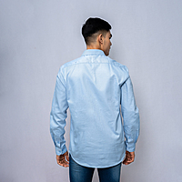 Cotton Shirt Full Sleeves - Blue