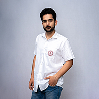 Cotton Shirt Half Sleeves - White