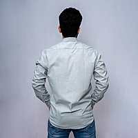 Cotton Shirt Full Sleeves - Grey