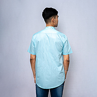 Cotton Shirt Half Sleeves - Mint