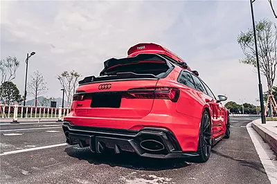 Audi RS6 C8 / RS7 Quattro IMP Performance Carbon Fiber Rear Diffuser | LED & Reflector Panels Audi RS6 C8 / RS7 Quattro IMP Performance Carbon Fiber Rear Diffuser | LED & Reflector Panels