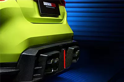 2021–2025 BMW M4 G82 / G83 BKSS Style Carbon Fiber Rear Diffuser with LED Light & Exhaust Tips