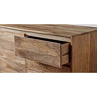 Rustic Mango Wood Sideboard with Drawers & Cabinet - Industrial Style Rustic Mango Wood Sideboard with Drawers & Cabinet - Industrial Style