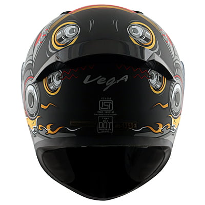 VEGA BOLT SUPERHERO DULL BLACK RED M/V (L)