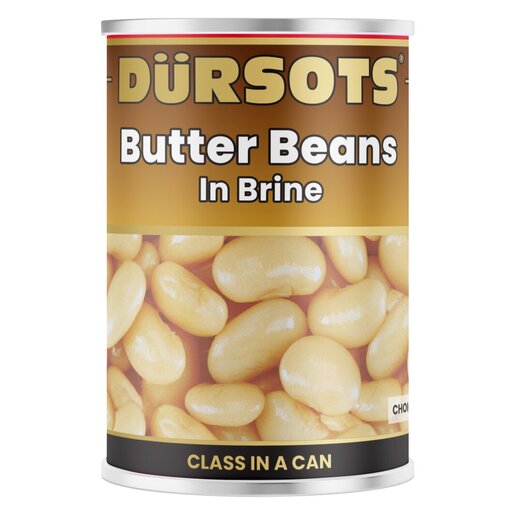 DURSOTS BUTTER BEANS BRINE 12X410G DURSOTS BUTTER BEANS BRINE 12X410G