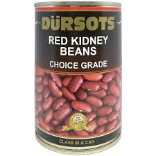 DURSOTS RED KIDNEY BEANS 12X410G