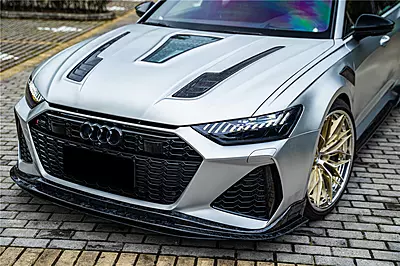 Audi RS6 Avant C8 & RS7 Quattro BKSS Style Carbon Fiber Front Lip | Performance Aero Upgrade Audi RS6 Avant C8 & RS7 Quattro BKSS Style Carbon Fiber Front Lip | Performance Aero Upgrade
