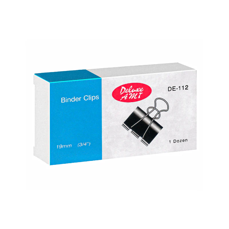 BINDER CLIP 19MM (12X1)DELUXE