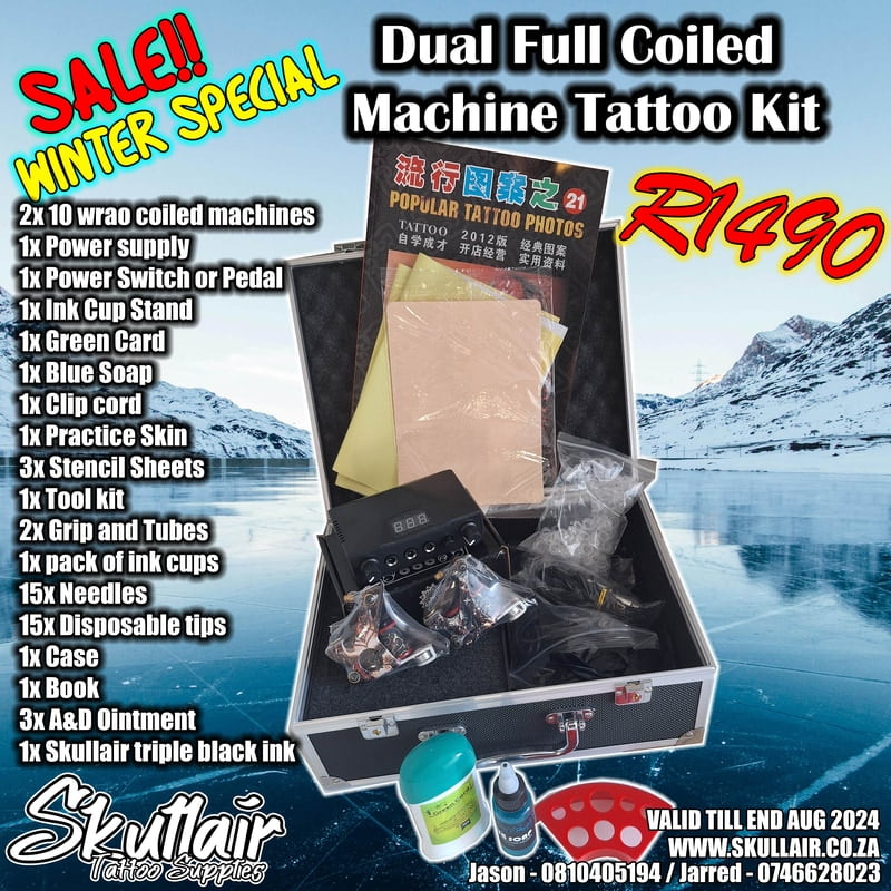 Dual Coiled Machine Tattoo full Kit Special Dual Coiled Machine Tattoo full Kit Special