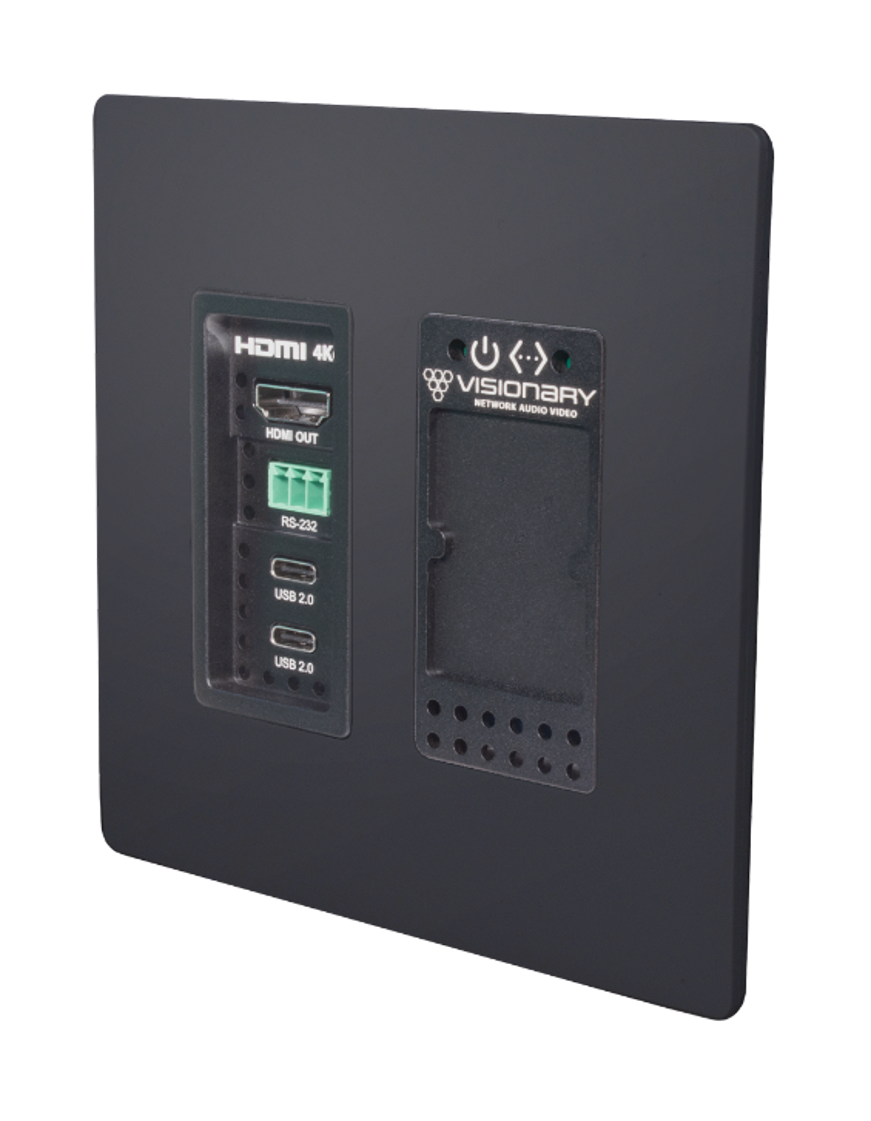 PacketAV Duet 5 Wall Plate Decoder Faceplate Color Black