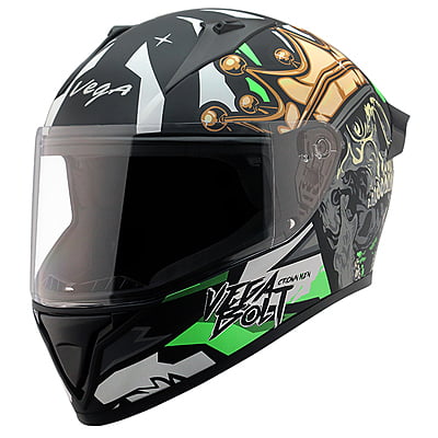 VEGA BOLT SUPERHERO DULL BLACK NEON YELLOW M/V (L)