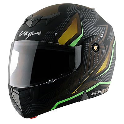 VEGA BOLT CROWN MEN DULL BLACK NEON GREEN M/V (L)