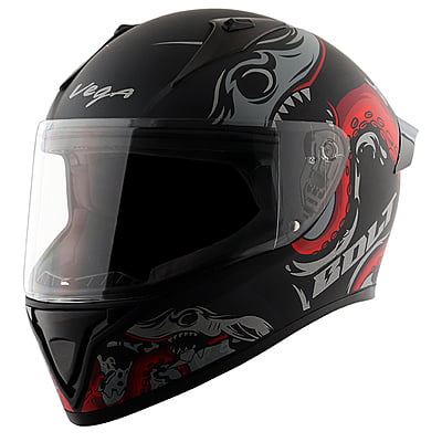 VEGA BOLT OCTOPUS DULL BLACK RED M/V (M)