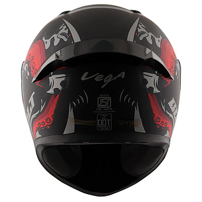 VEGA BOLT OCTOPUS DULL BLACK RED M/V (M)