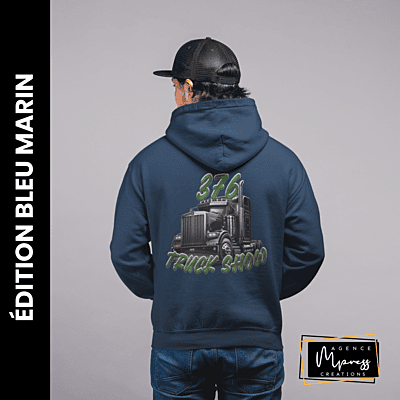 Hoodie Bleu marine - 376 Truck show Hoodie Bleu marine - 376 Truck show