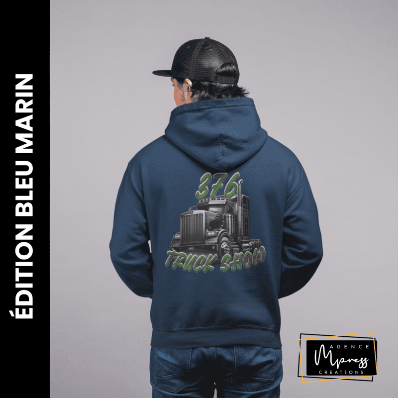 Hoodie Bleu marine - 376 Truck show Hoodie Bleu marine - 376 Truck show