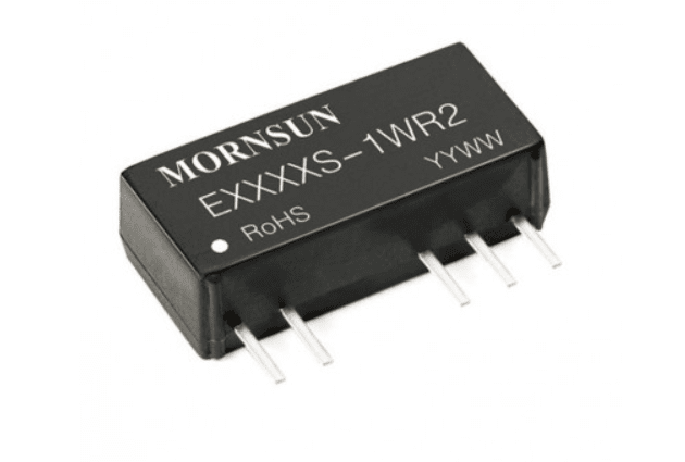 Mornsun Power Supply E0515S-1WR3 : 1W, 5Vdc to Dual 15Vdc - Isolated DC-DC Converter
