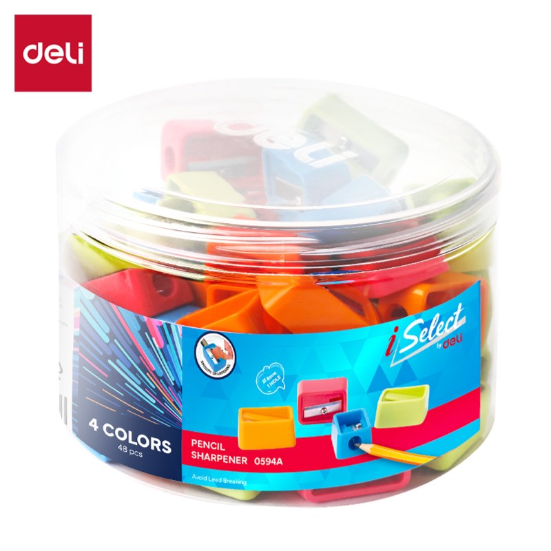 DELI E0594A PLASTIC SHARPENER ASST COLORS