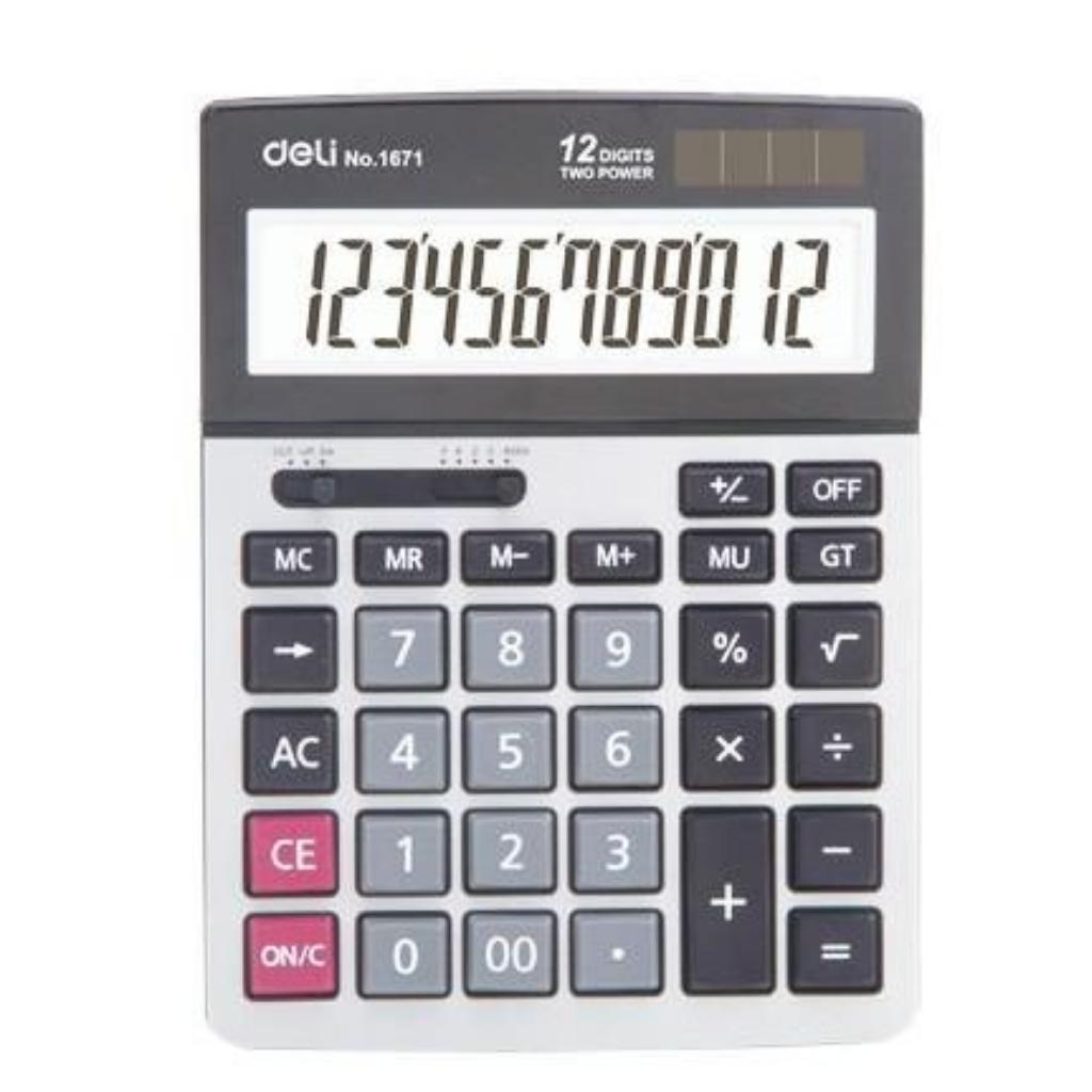 DELI CORE 1671 CALCULATOR 12 DIGITS DELI CORE 1671 CALCULATOR 12 DIGITS