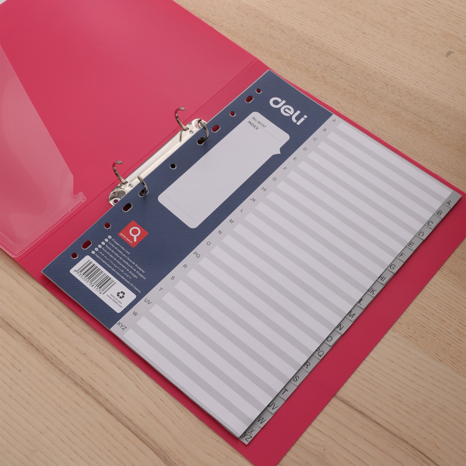 DELI E38157 FILE DIVIDER INDEX PVC GREY NOS. A-Z DELI E38157 FILE DIVIDER INDEX PVC GREY NOS. A-Z