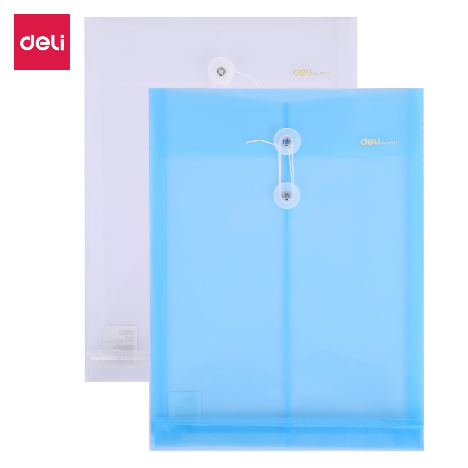 DELI E5511 A4 FILE BAG WITH STRING CLOSURE - CLEAR DELI E5511 A4 FILE BAG WITH STRING CLOSURE - CLEAR