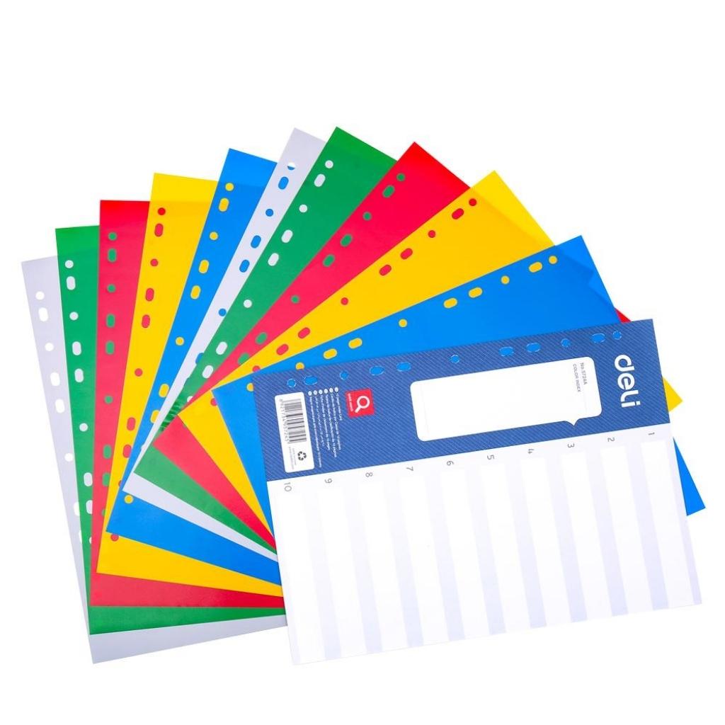 DELI F/DIVIDER E5724A 1-10 PVC COLOR DELI F/DIVIDER E5724A 1-10 PVC COLOR