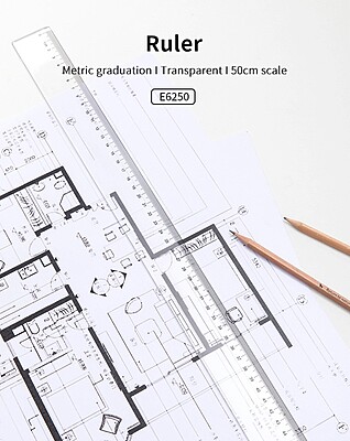 DELI E6250 DURABLE RULER 50CM 20"