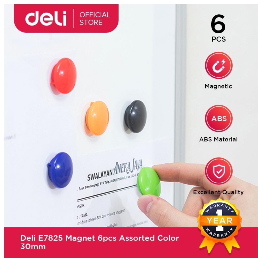 DELI E7825 MAGNETS 30MM ASST CARD/6s DELI E7825 MAGNETS 30MM ASST CARD/6s
