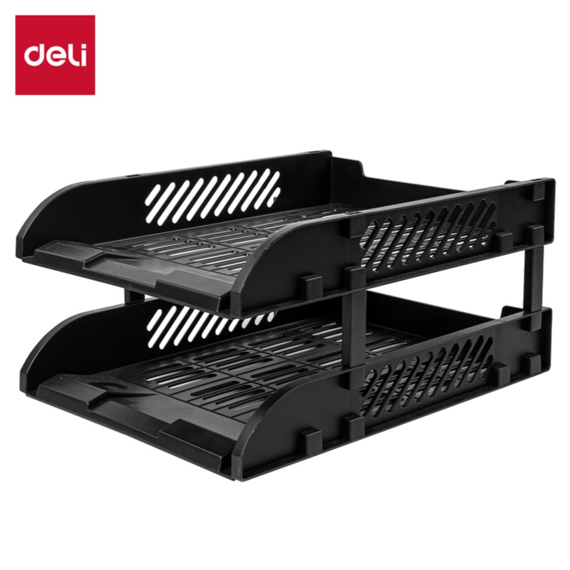 DELI E9212 PLASTIC TRAY 2 TIER - BLACK DELI E9212 PLASTIC TRAY 2 TIER - BLACK