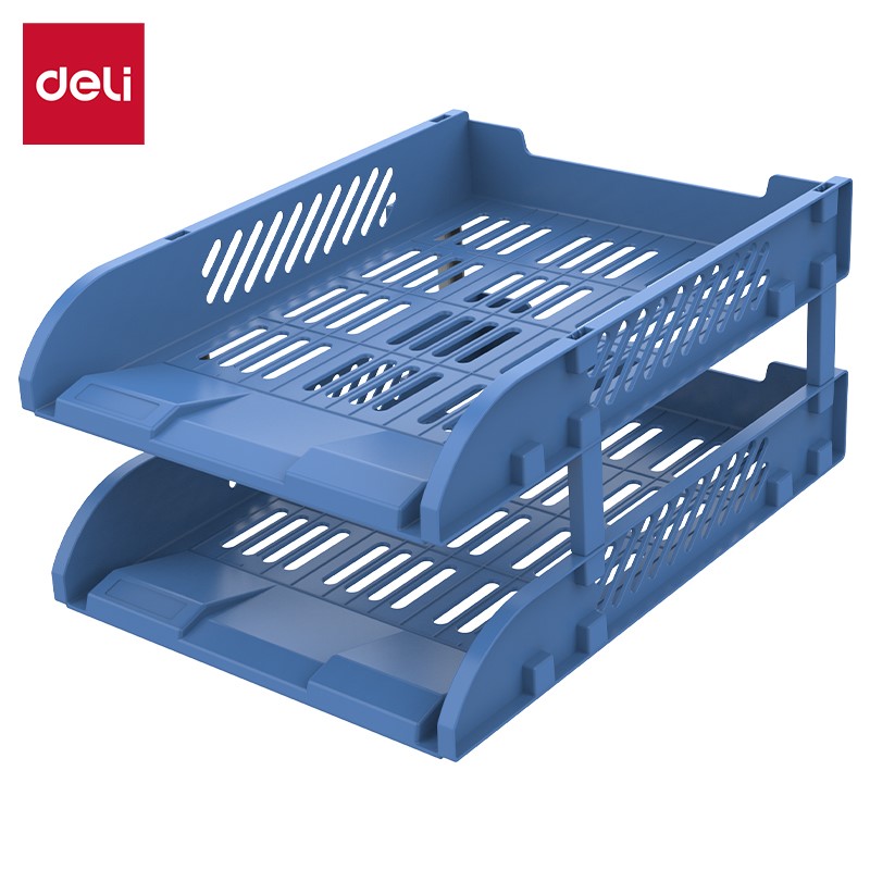 DELI E9212 PLASTIC TRAY 2 TIER - BLUE DELI E9212 PLASTIC TRAY 2 TIER - BLUE
