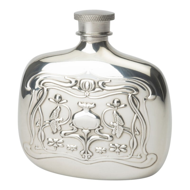 Art Nouveau Pewter Flask Art Nouveau Pewter Flask