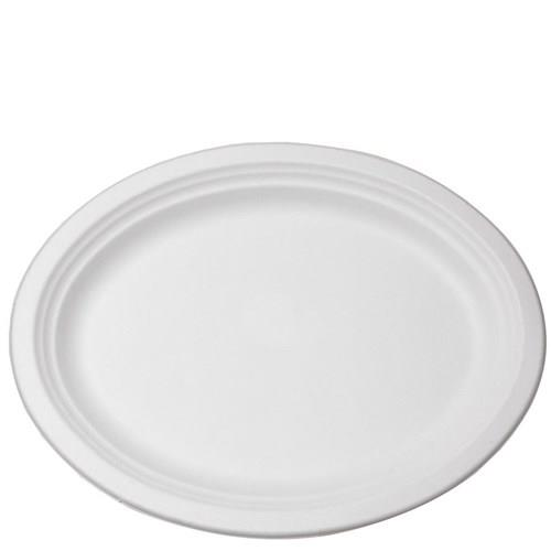 Plate Oval Natural Fibre Natural 12.5 x 10 Inch Pack 25