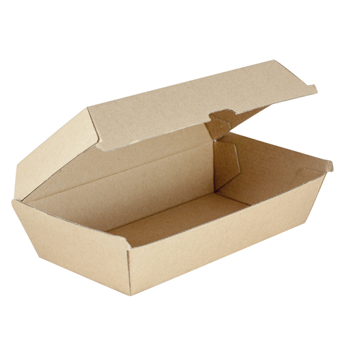 Snack Box Large Supa Flute Brown Kraft Pack 50