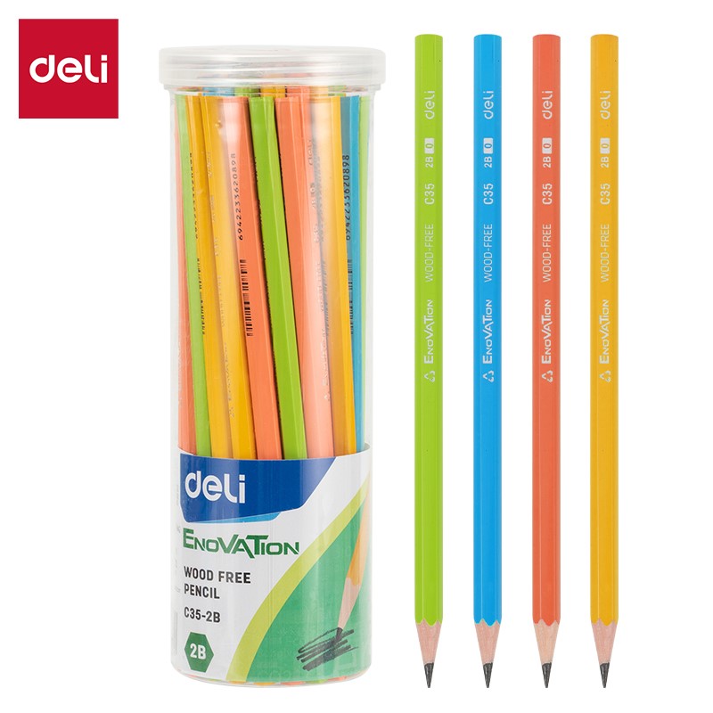DELI C35-2B ENOVATION 2B PENCILS - TUB OF 50PCS DELI C35-2B ENOVATION 2B PENCILS - TUB OF 50PCS