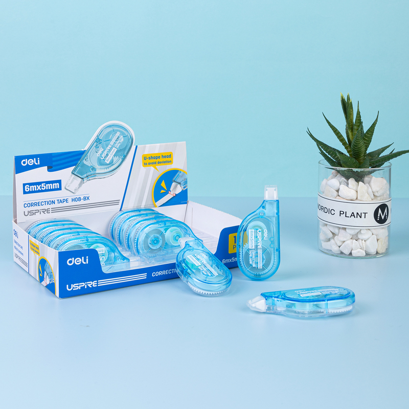 DELI EH08-BX CORRECTION TAPE 5MM x 6MT DELI EH08-BX CORRECTION TAPE 5MM x 6MT
