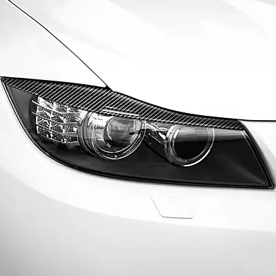 Carbon Fiber Headlight Eyebrows for BMW E90/E91 3 Series (2006–2012)