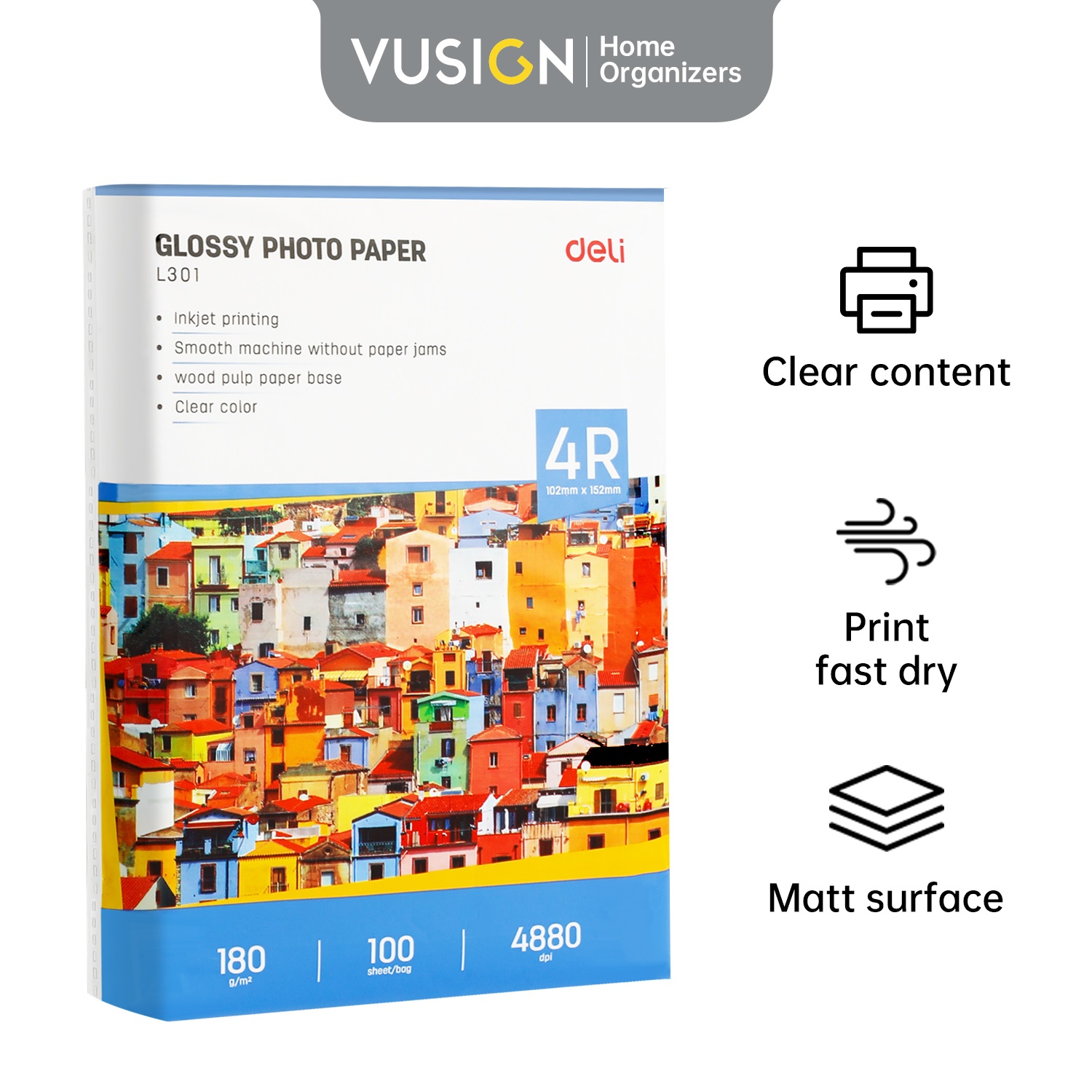 DELI EL301 INKJET PHOTO PAPER 180G DELI EL301 INKJET PHOTO PAPER 180G