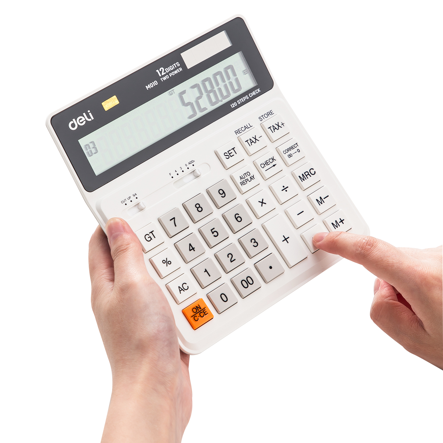 DELI M010 SMARTTAX CALC 120CHK 12DIG WHT DELI M010 SMARTTAX CALC 120CHK 12DIG WHT
