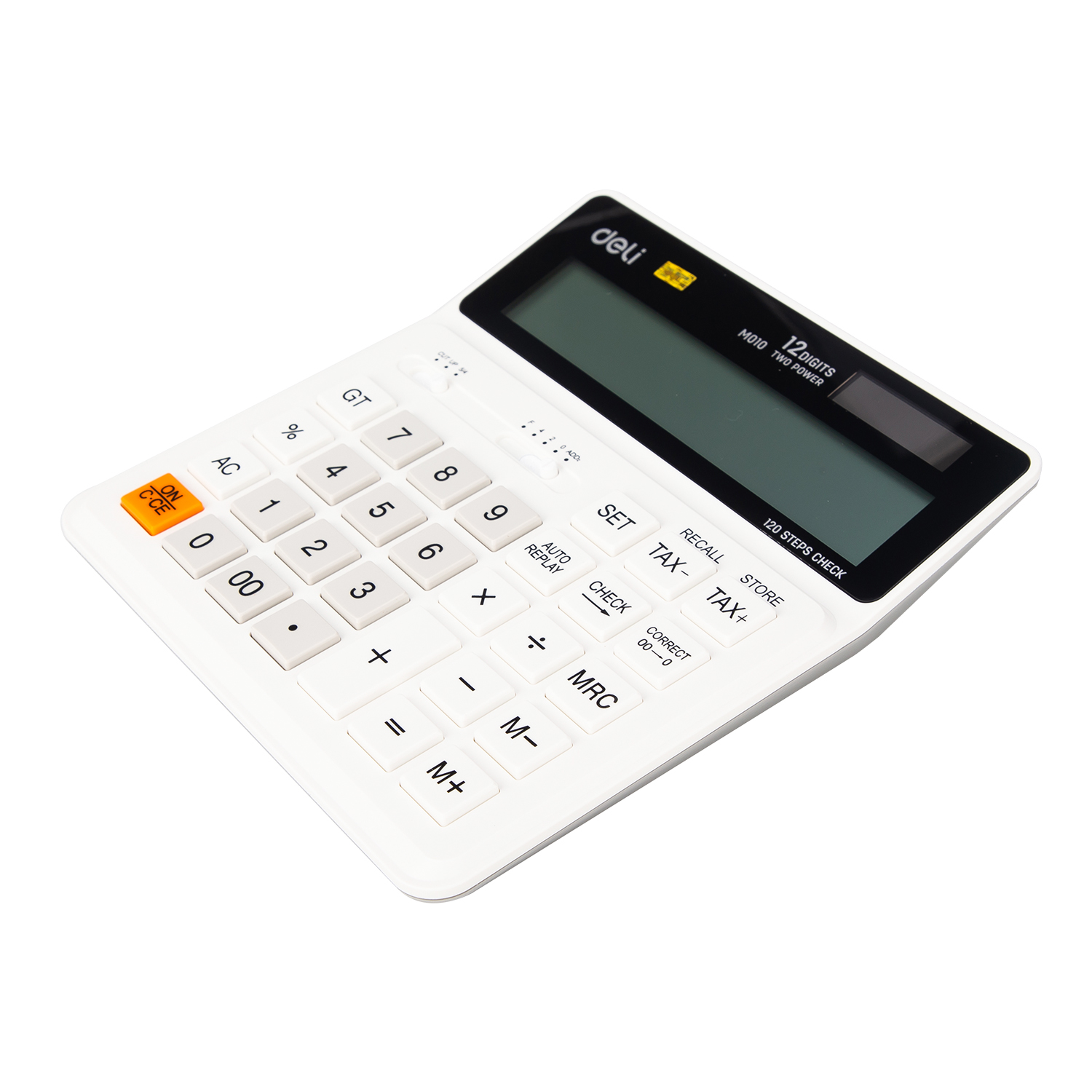 DELI M010 SMARTTAX CALC 120CHK 12DIG WHT DELI M010 SMARTTAX CALC 120CHK 12DIG WHT