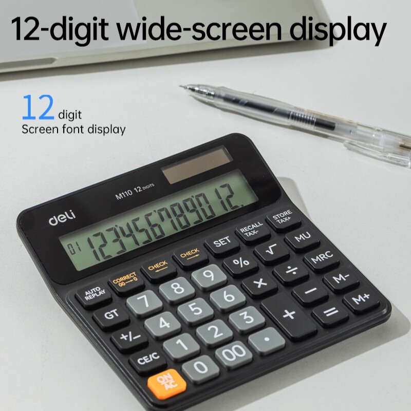 DELI SMART EM110 120-CHECK TAX CALCULATOR 12-DIGIT DELI SMART EM110 120-CHECK TAX CALCULATOR 12-DIGIT