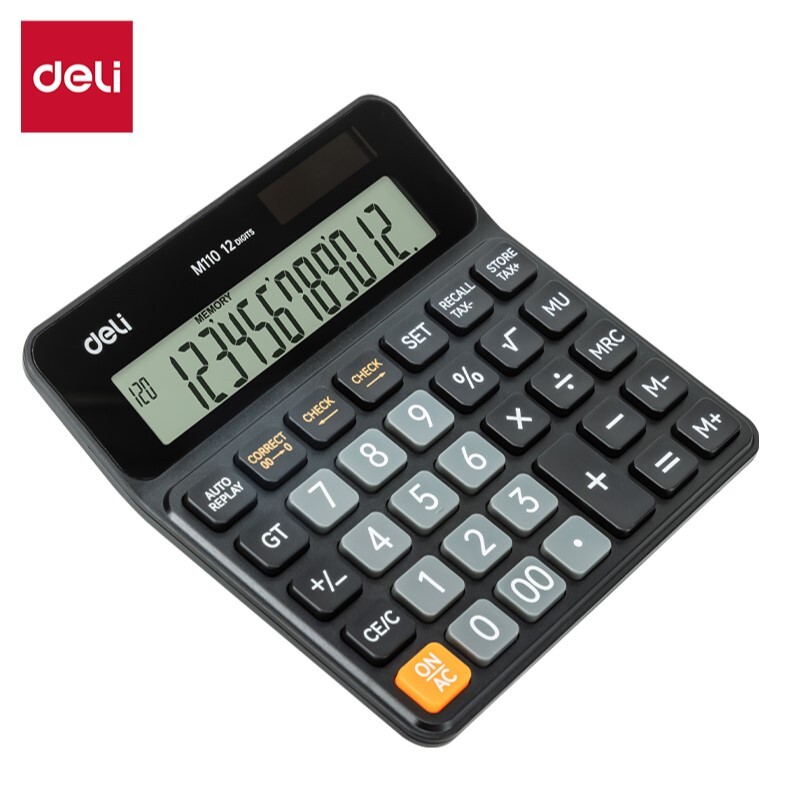 DELI SMART EM110 120-CHECK TAX CALCULATOR 12-DIGIT DELI SMART EM110 120-CHECK TAX CALCULATOR 12-DIGIT